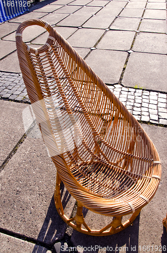 Image of chair seat wicker from wooden tree twigs cane 