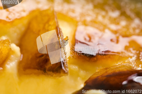 Image of French dessert - cream brulee, burnt cream 