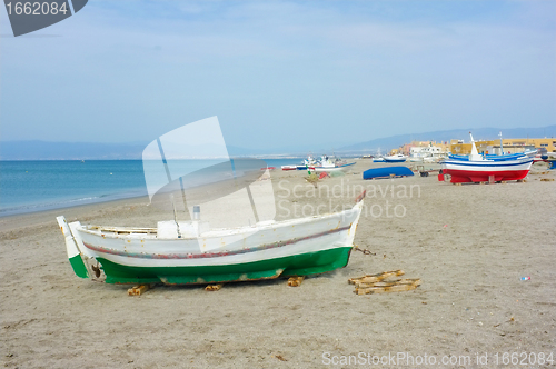 Image of Fishing boats ashore