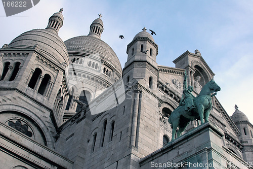 Image of Beautiful Sacre Coeur in Paris