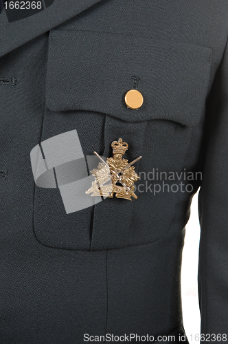Image of Uniform jacket closeup.