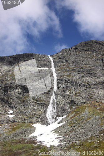 Image of wild streams and waterfalls of Norway in summer