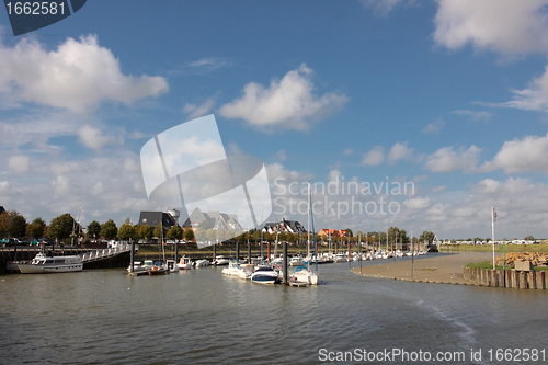 Image of boat in the marina of crotoy in France