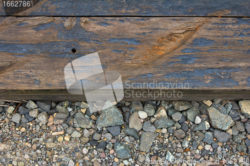 Image of Railroad Track Closeup Background