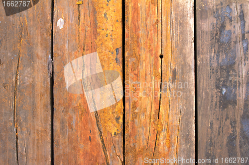 Image of Old Rusty Wood Deck Texture