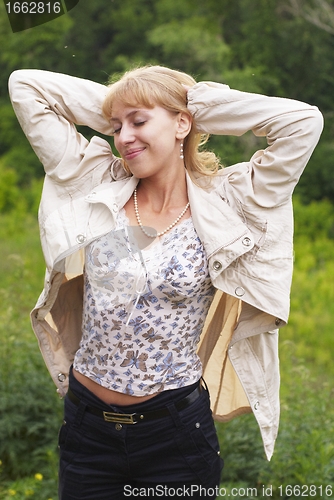 Image of Pretty girl in park