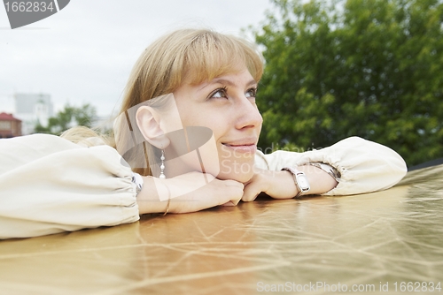 Image of Pretty girl in park