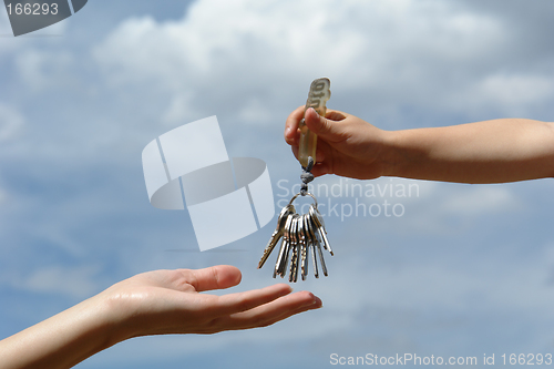 Image of child's hand with keys
