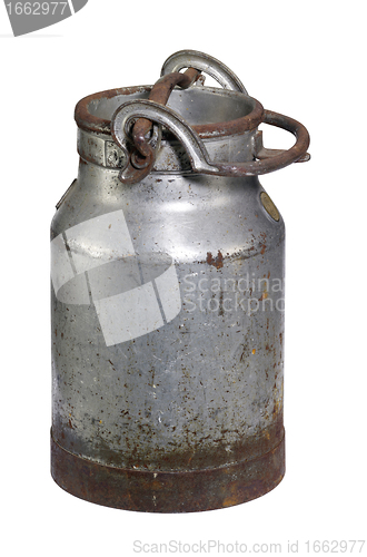 Image of rusty nostalgic milk can