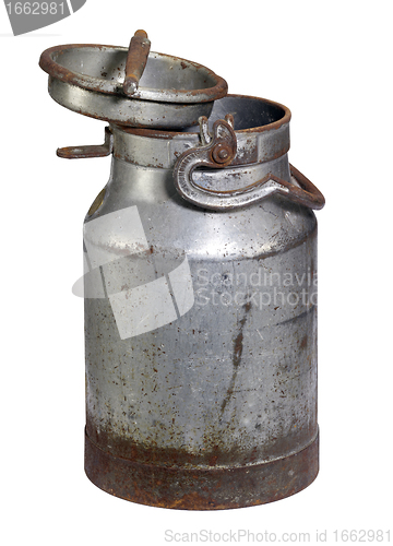 Image of rusty nostalgic milk can