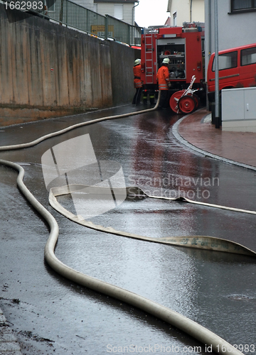 Image of firefighters at work