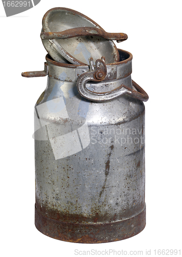 Image of rusty nostalgic milk can