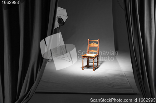 Image of chair in a photostudio