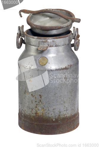 Image of rusty nostalgic milk can