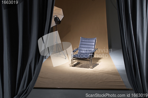 Image of chair in a photostudio