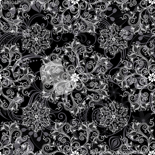 Image of Black seamless pattern