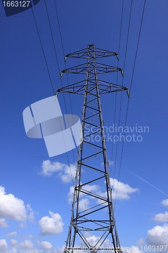 Image of electric pylon, high voltage line