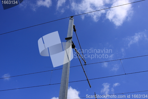 Image of catenary of a railway track