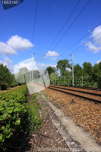 Image of catenary of a railway track