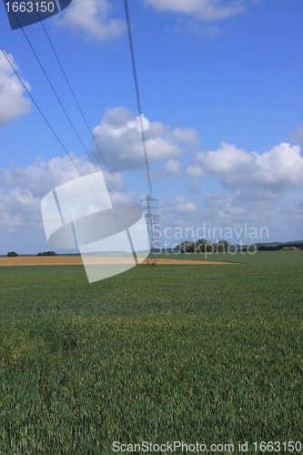 Image of electric pylon, high voltage line