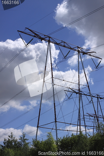 Image of electric pylon, high voltage line