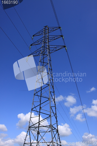 Image of electric pylon, high voltage line