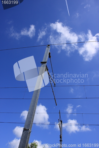 Image of catenary of a railway track