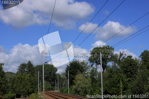 Image of catenary of a railway track