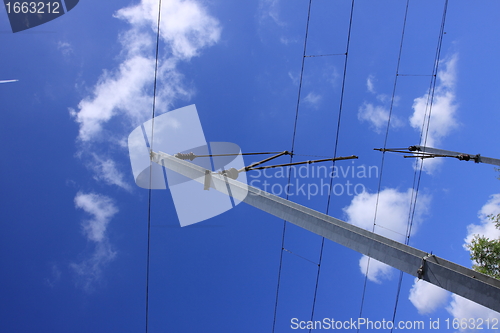 Image of catenary of a railway track