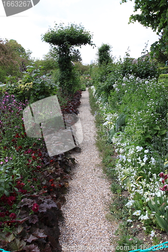 Image of flower garden in spring