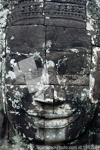Image of Closeup of Khmer Buddha Head