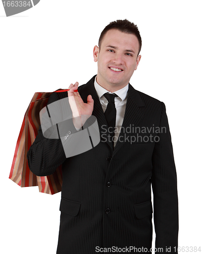 Image of Businessman with shopping bag