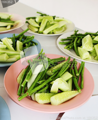 Image of Beans and cucumbers