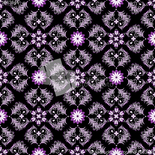 Image of Seamless black vintage pattern