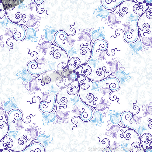 Image of White-blue seamless pattern