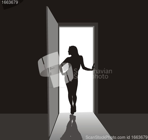 Image of Girl in the door