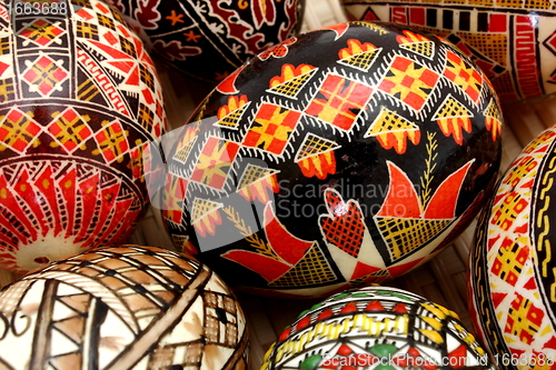 Image of hand painted eggs