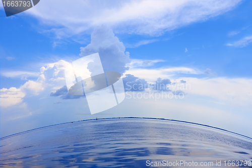 Image of Beautiful cloudscape over the sea