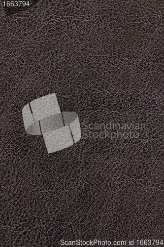 Image of Dark brown leather background