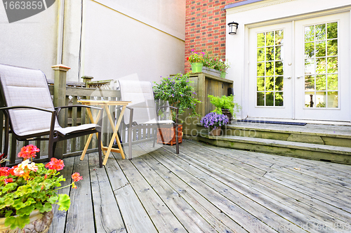 Image of Wooden deck at home