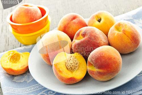 Image of Peaches on plate