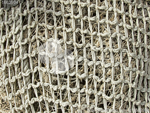 Image of old fishing nets closeup