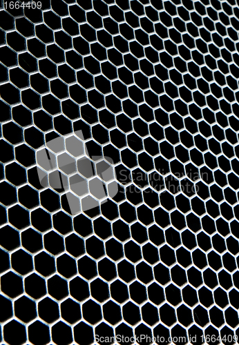 Image of abstract metallic grid