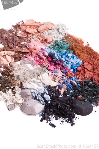 Image of set of multicolor crushed eyeshadows