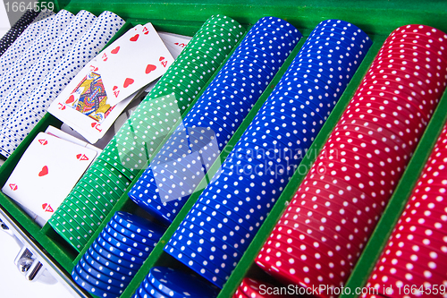 Image of poker chips with ace