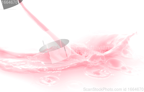 Image of strawberry milk splash