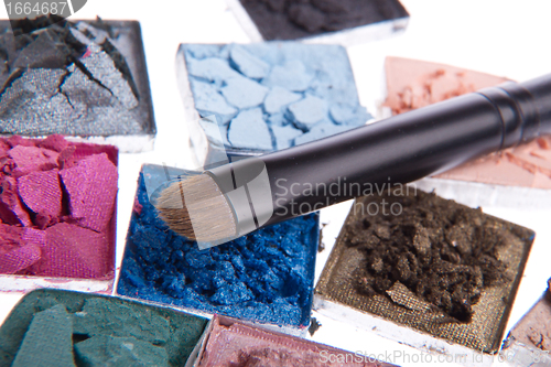 Image of multicolored crushed eyeshadows