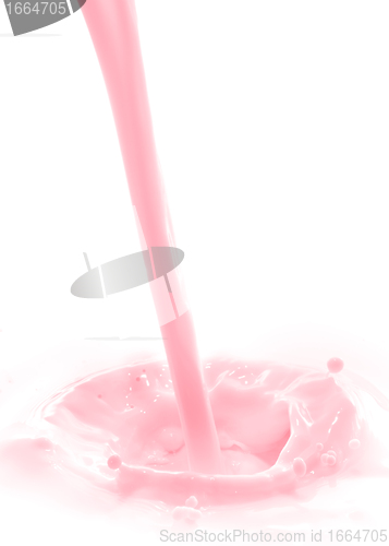 Image of strawberry milk splash