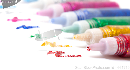 Image of Set Colorful sparkle glue pens