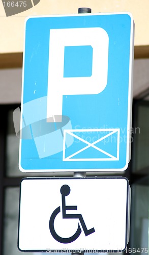 Image of Handicapped parking sign